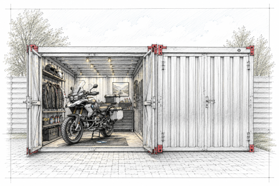 Motorradgarage im Mammut Garagenpark, 2 × 3 m